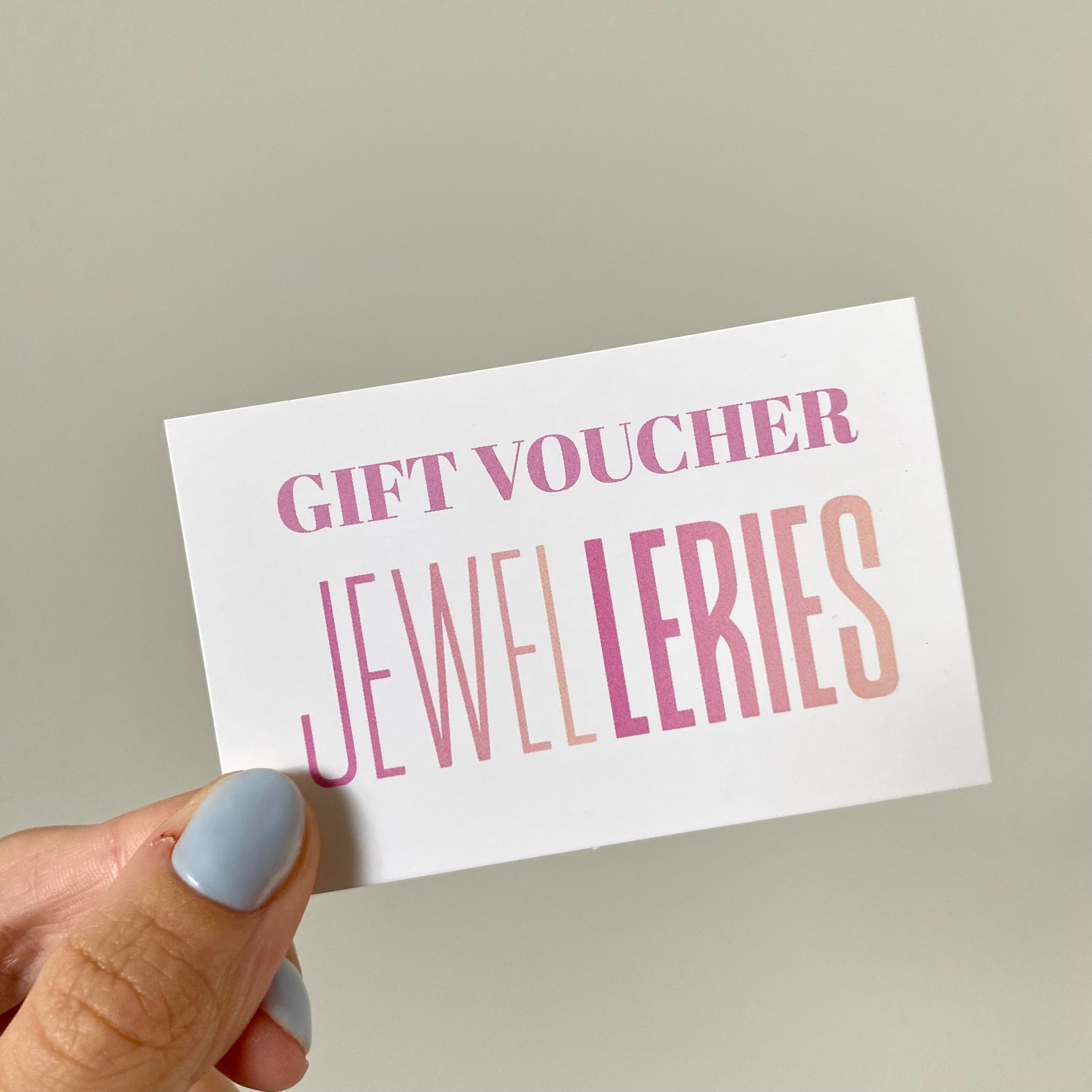 Cadeaubon Jewelleries voor sieraden, kleding en accessoires