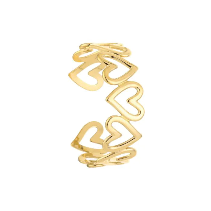 Bangle harde armband statement hart goud