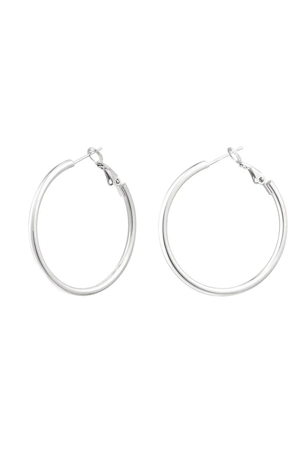 Oorringen hoops zilver