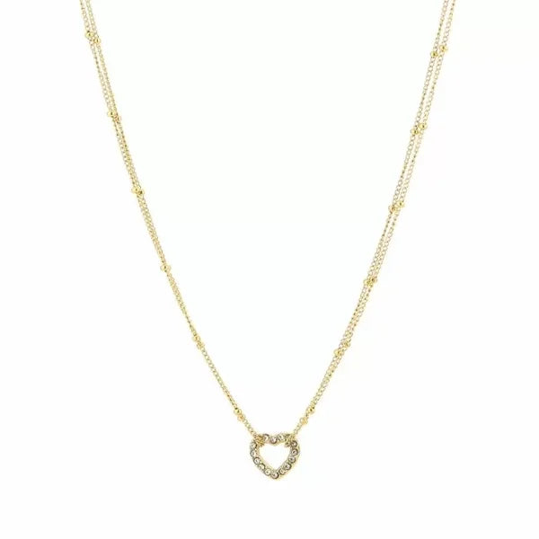 GLITTERY HEART KETTING