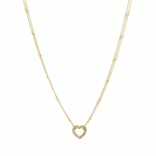 GLITTERY HEART KETTING