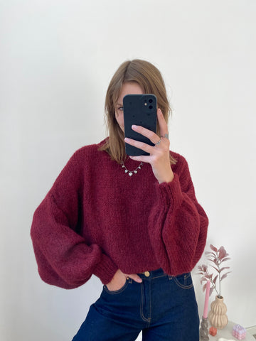 Katie Comfy Sweater - Bordeaux