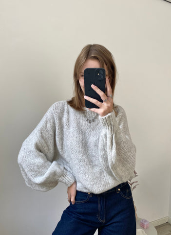 Katie Comfy Sweater - Light Grey