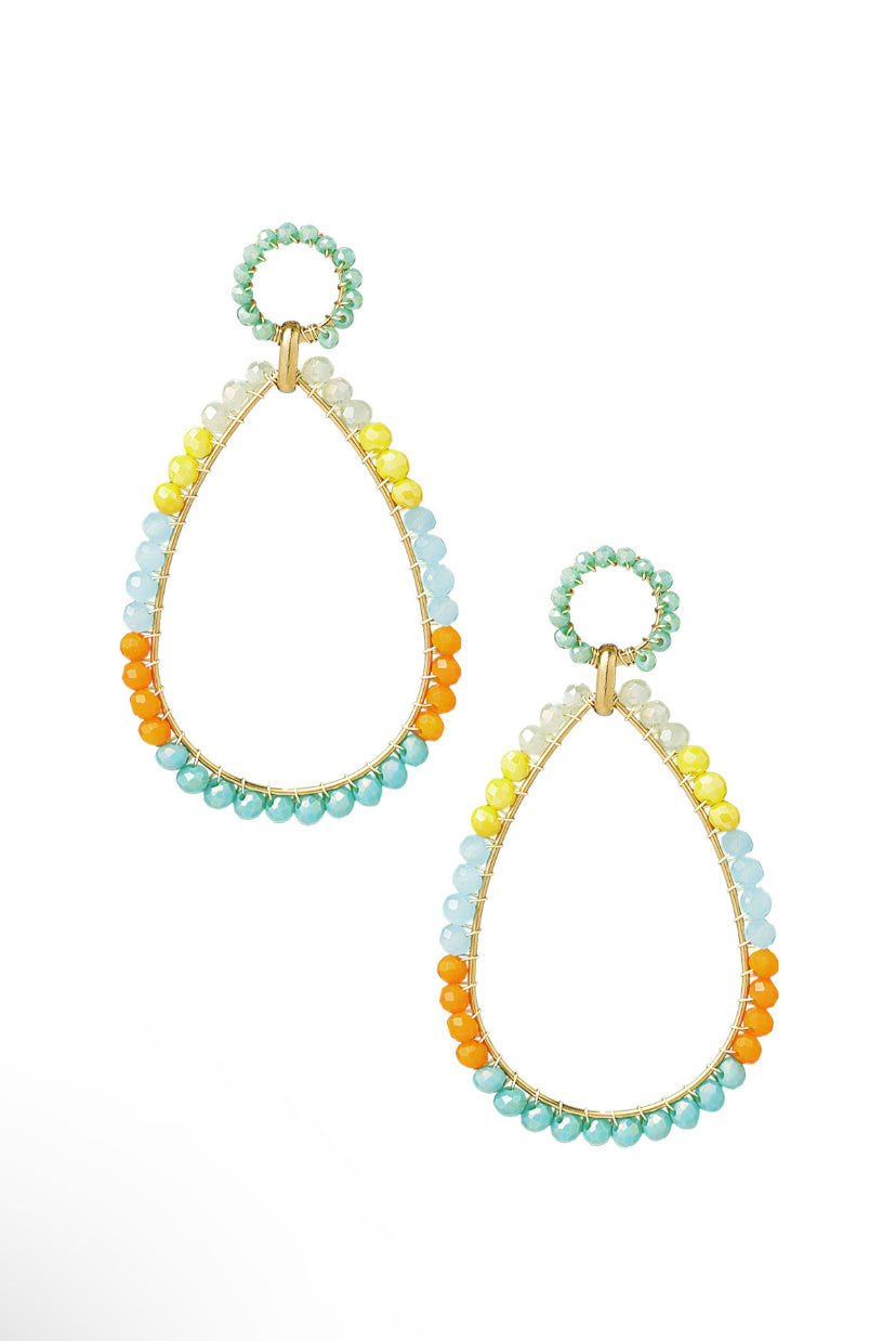 Statement oorhangers goudkleurig