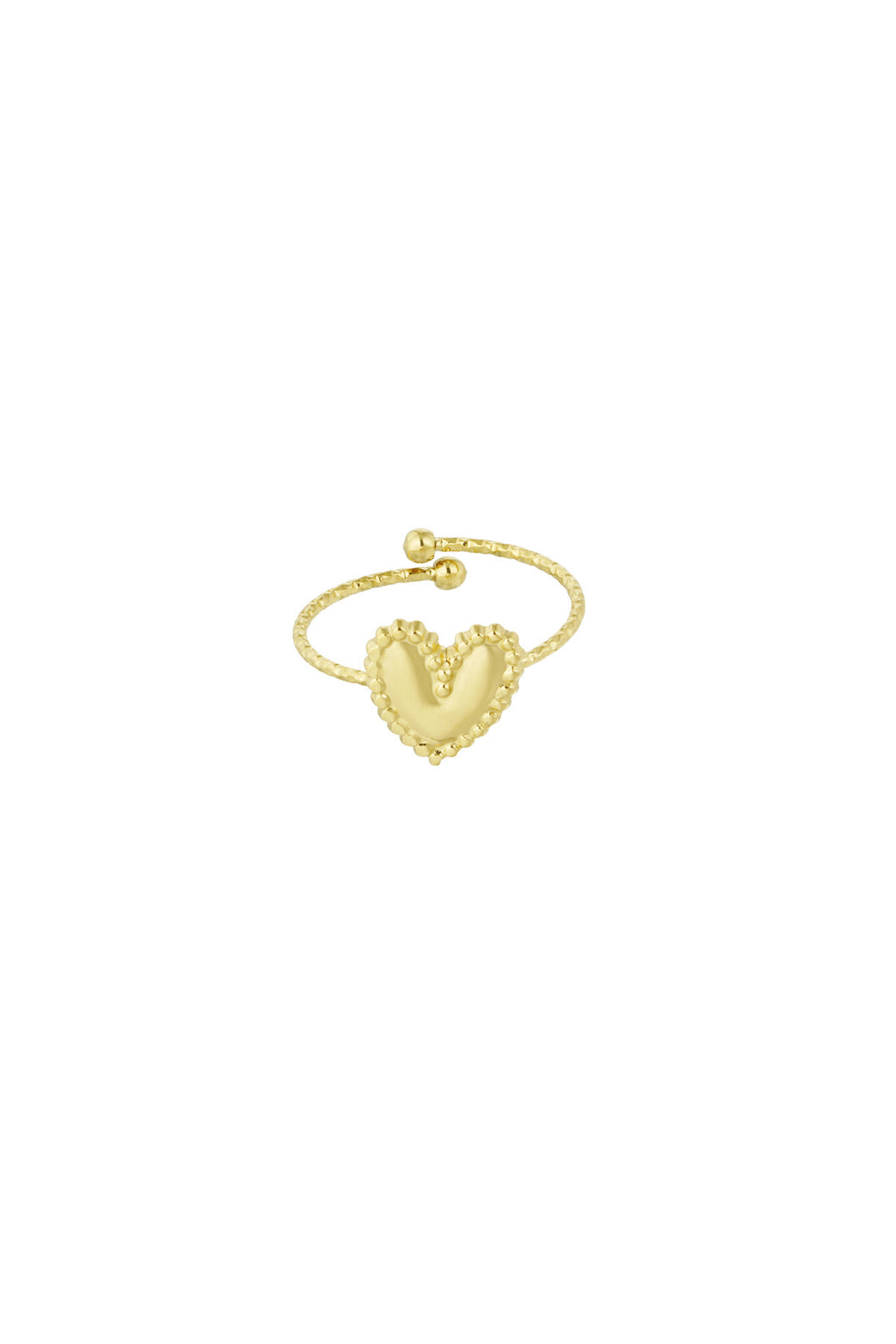 Ring met klein hartje goud