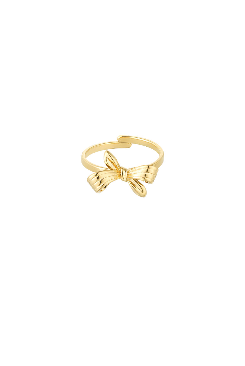 Verstelbare gouden strikjes ring