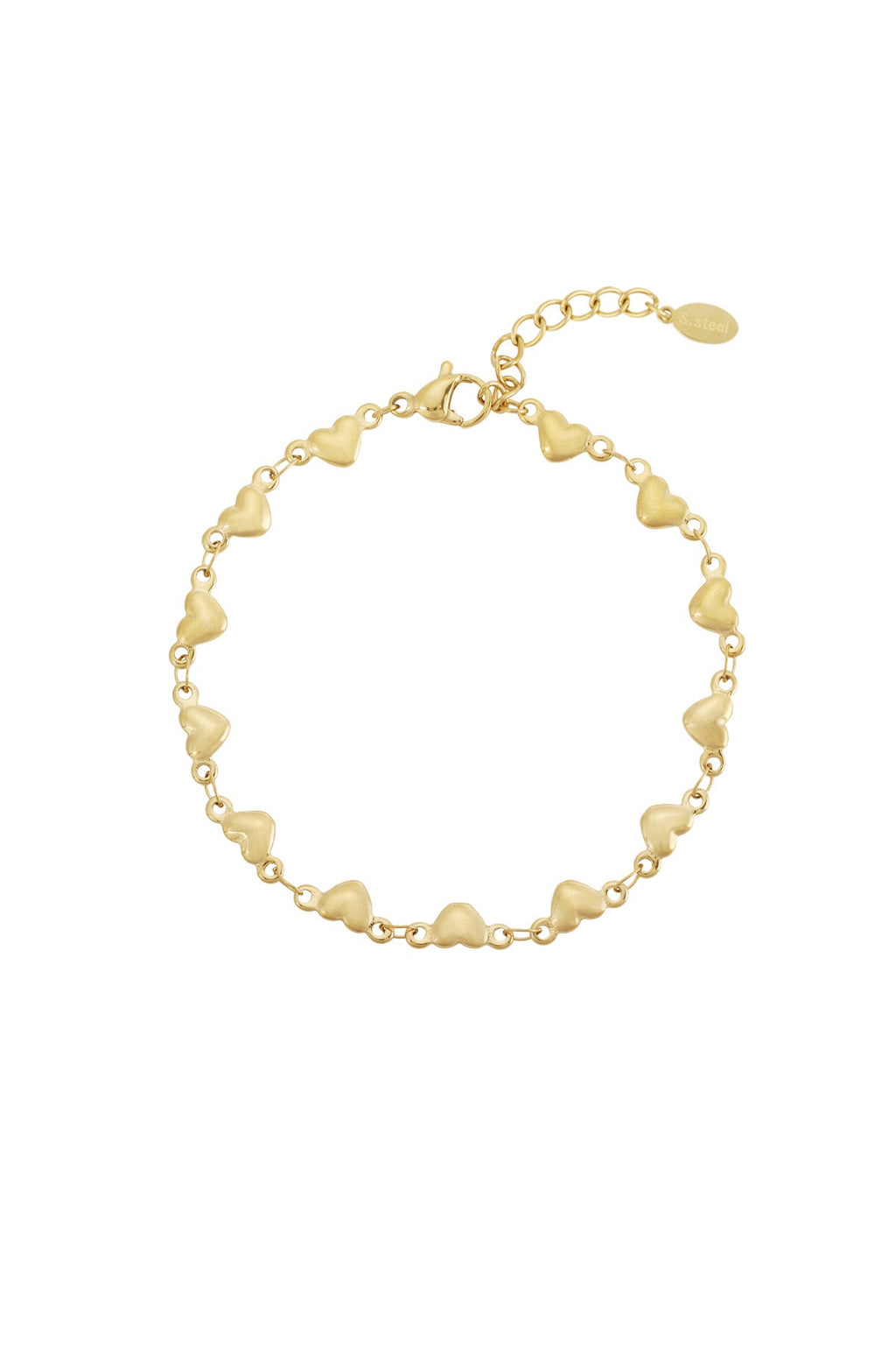 gouden hartjes armband