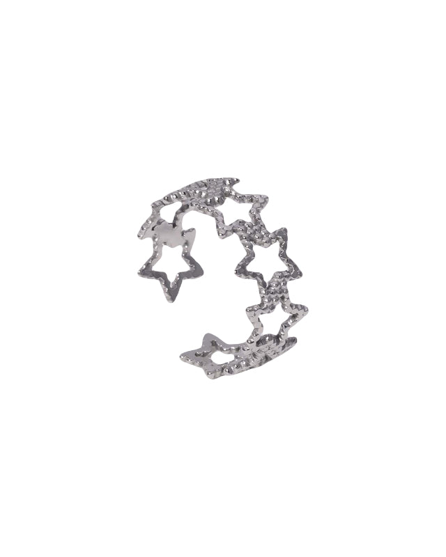 Ring met sterretjes in het zilver