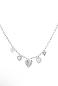 Bedelketting zilver met hart bedels waterproof
