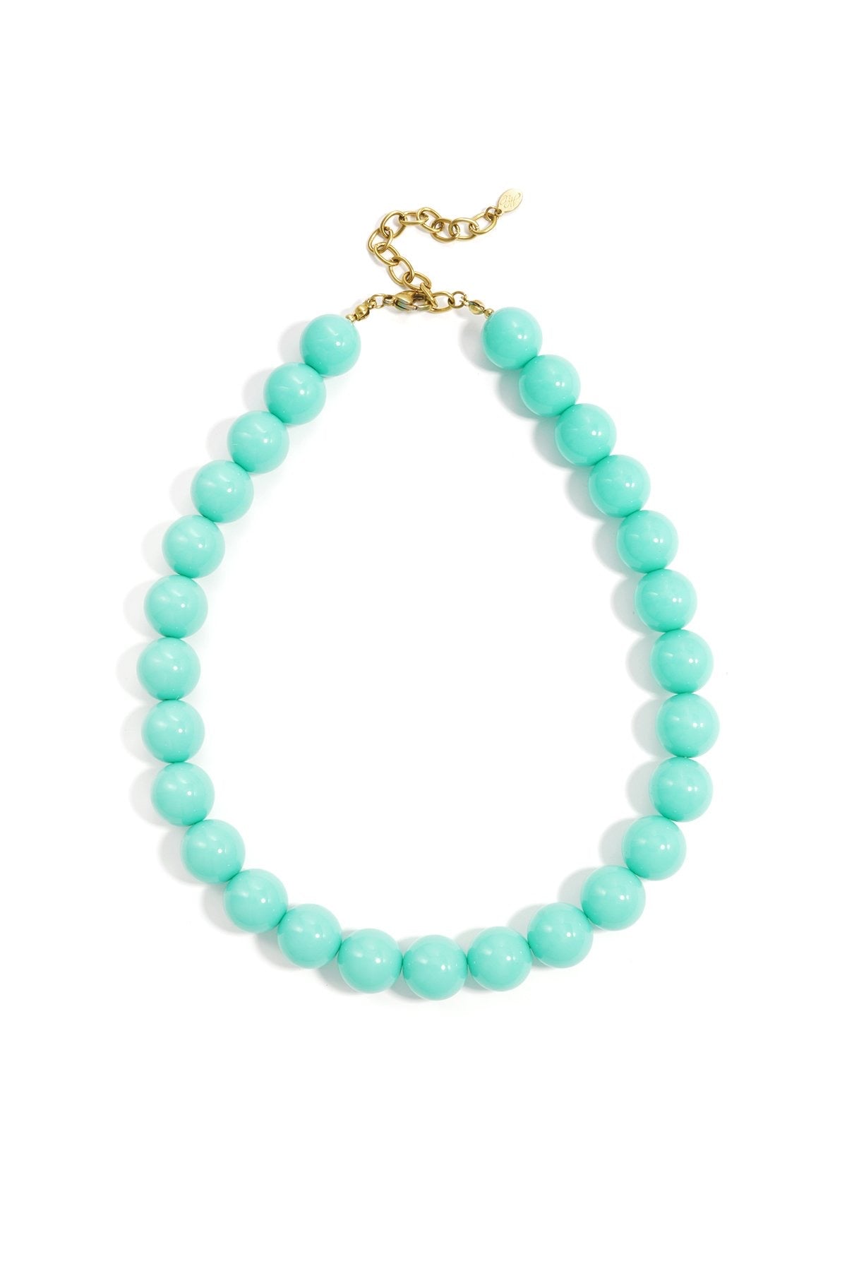 Kralenketting met grote blauwe kralen