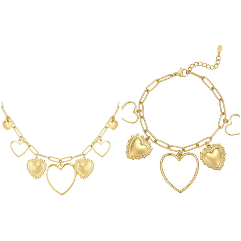 OPEN HEARTS SET (GOUD & ZILVER)