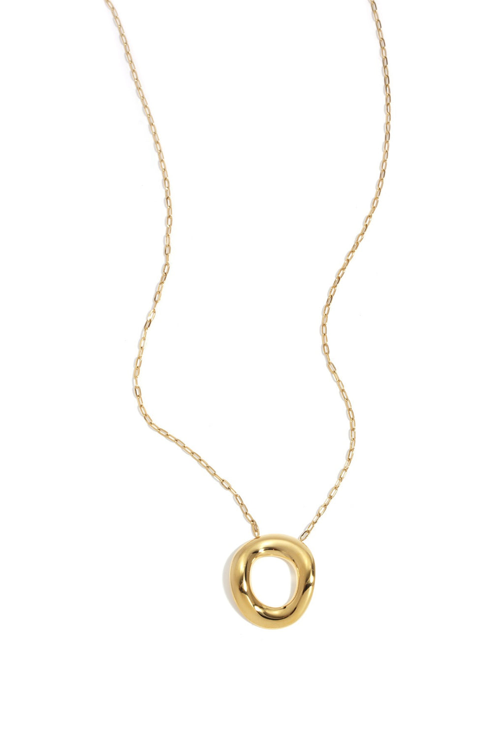 Statement trendy ovale ketting in het goud