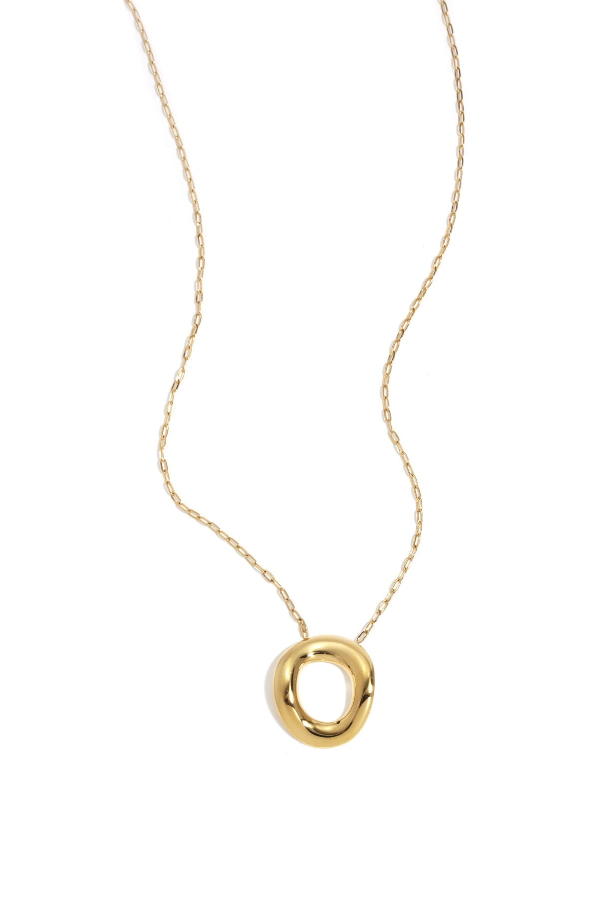 Statement trendy ovale ketting in het goud