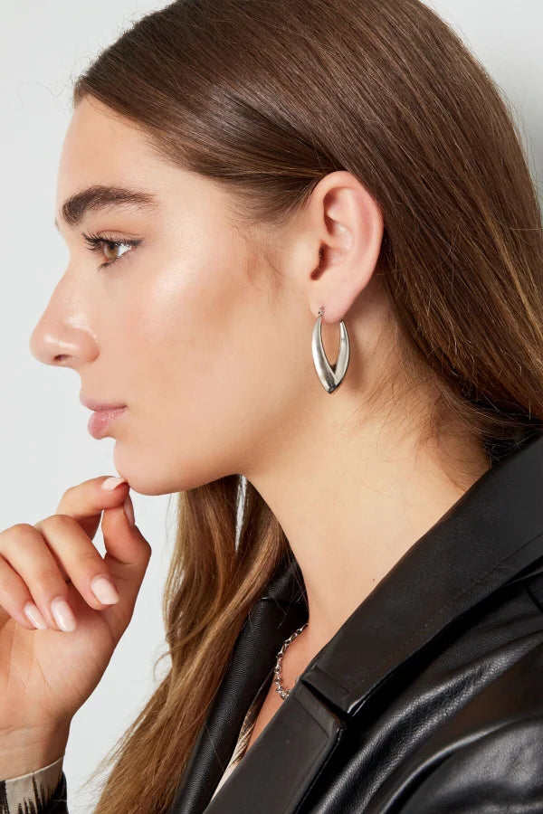 Statement oorbellen in het zilver