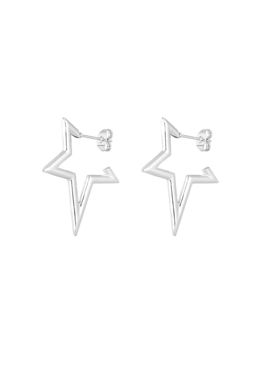 Statement oorbellen zilver waterproof