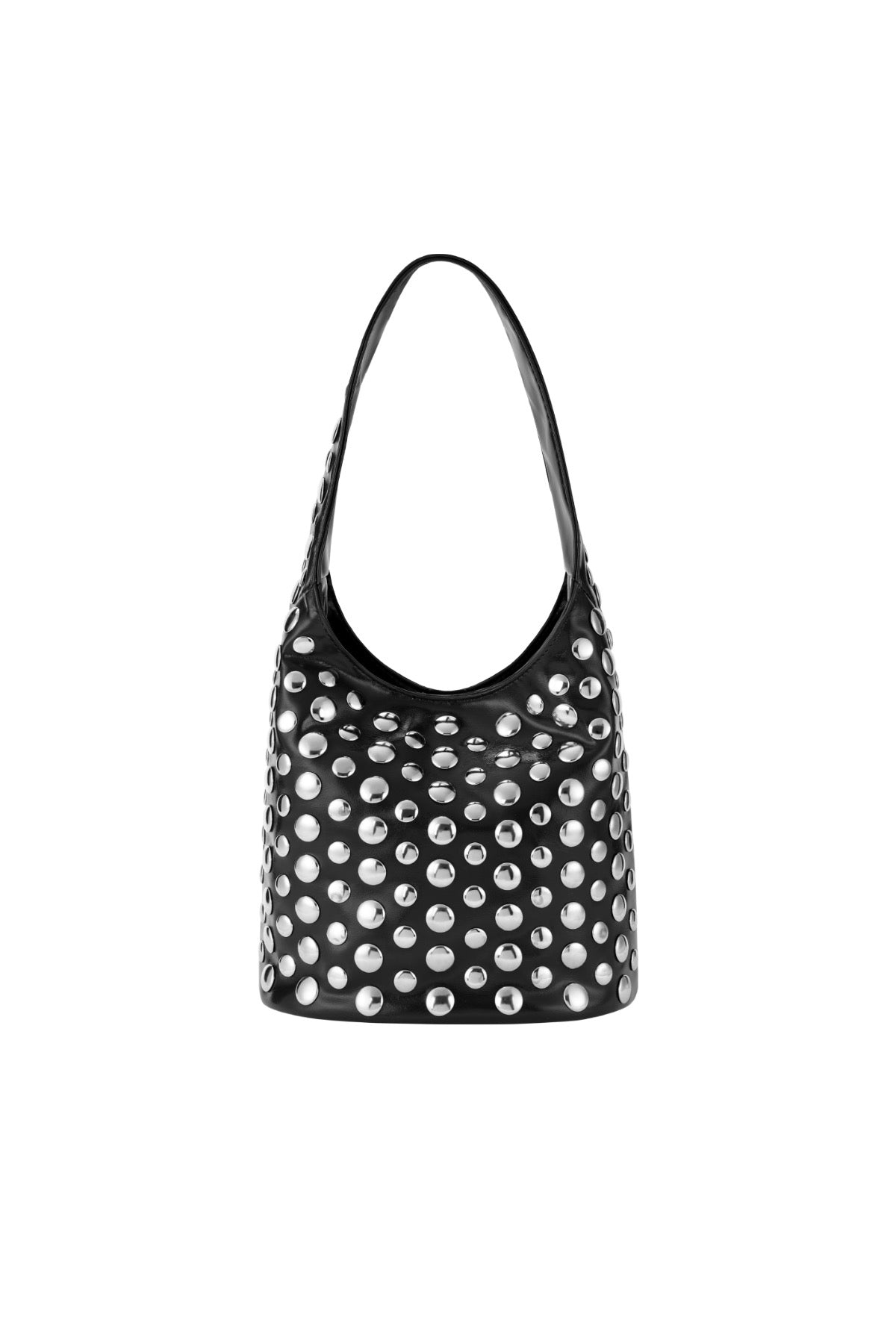 Tas met zilveren studs in het zwart