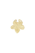 Statement bloemen ring in het goud