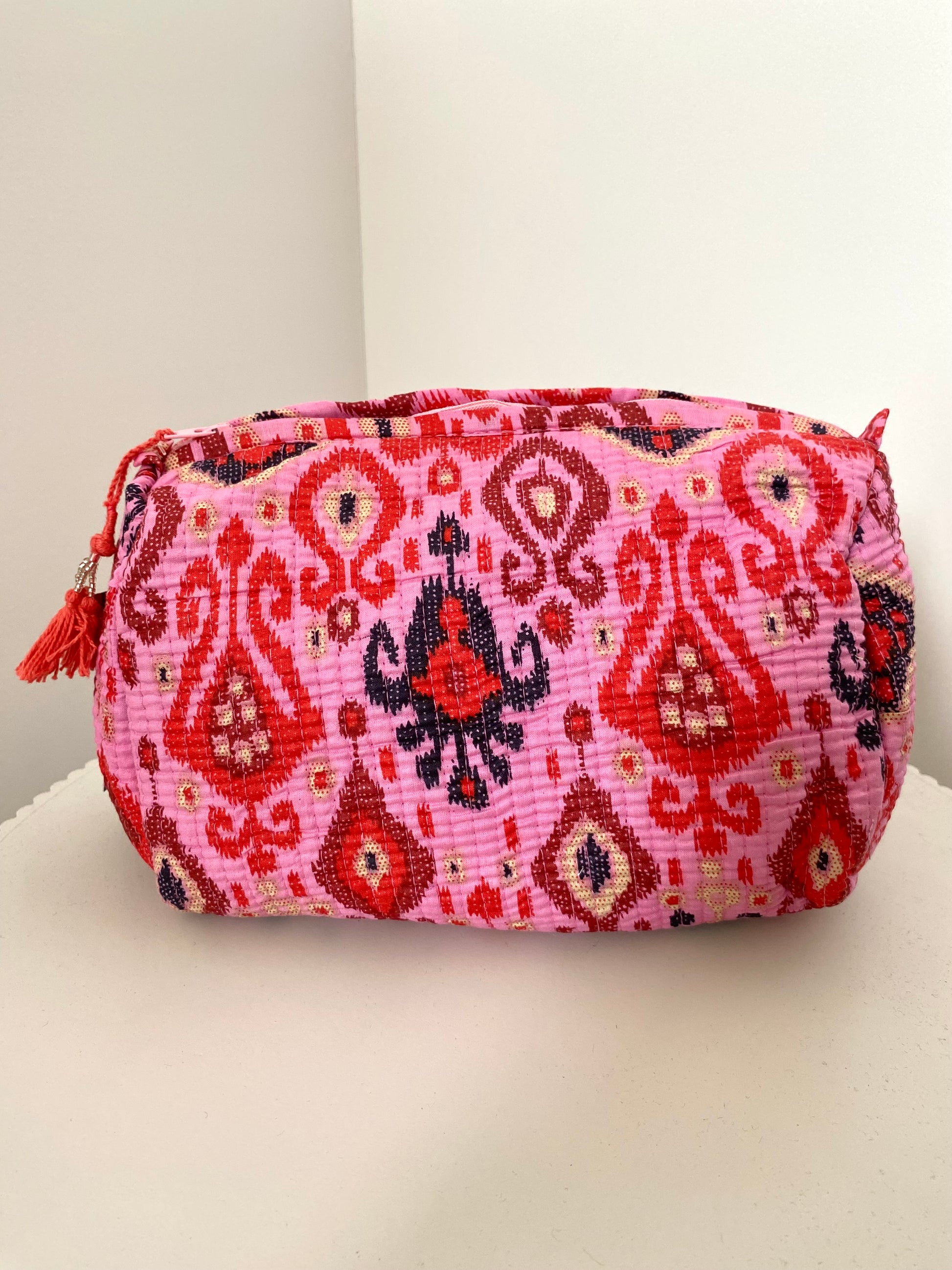 Toilettas met roze print