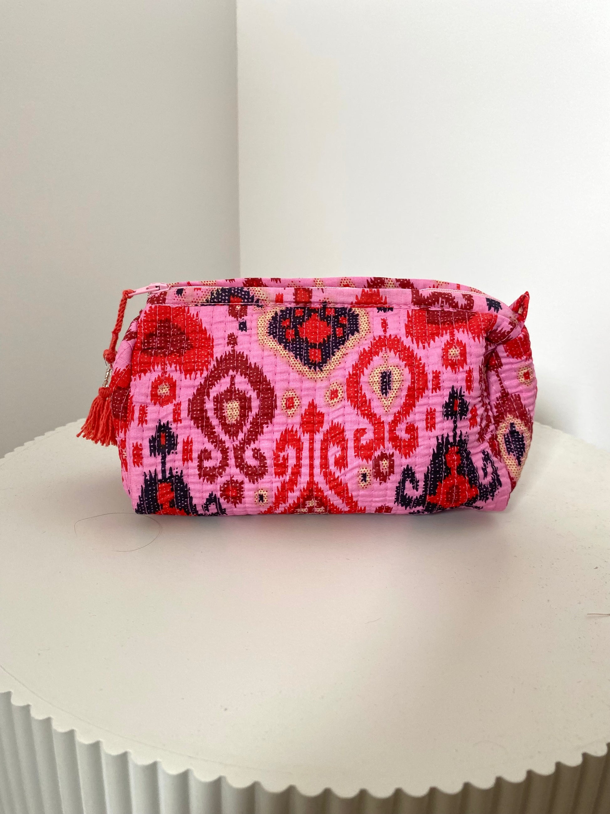 Toilettas met roze print