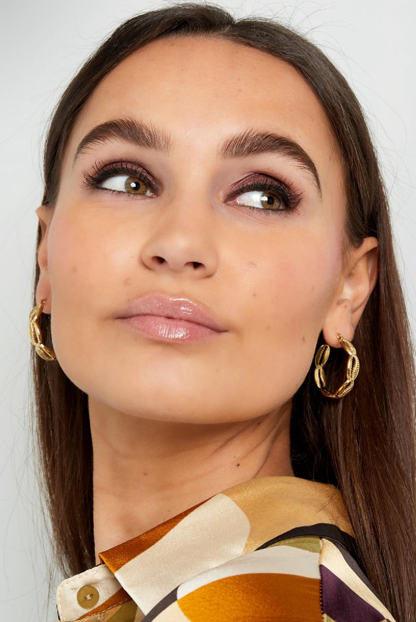 Oorringen goud schelp vormen waterproof