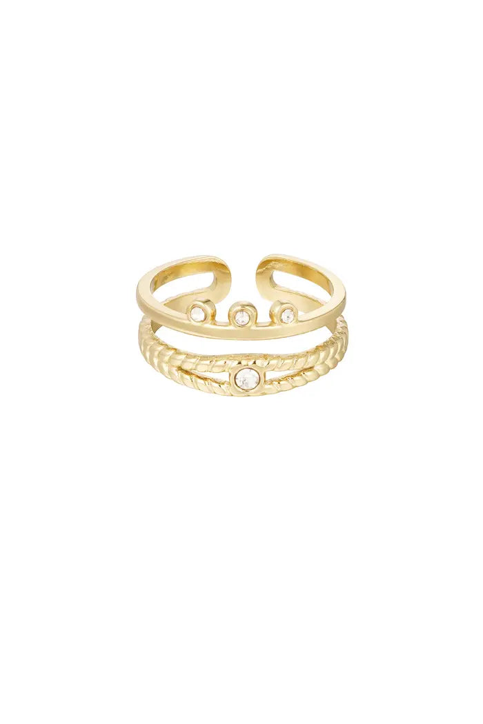 Minimalistische verstelbare ring goudkleurig