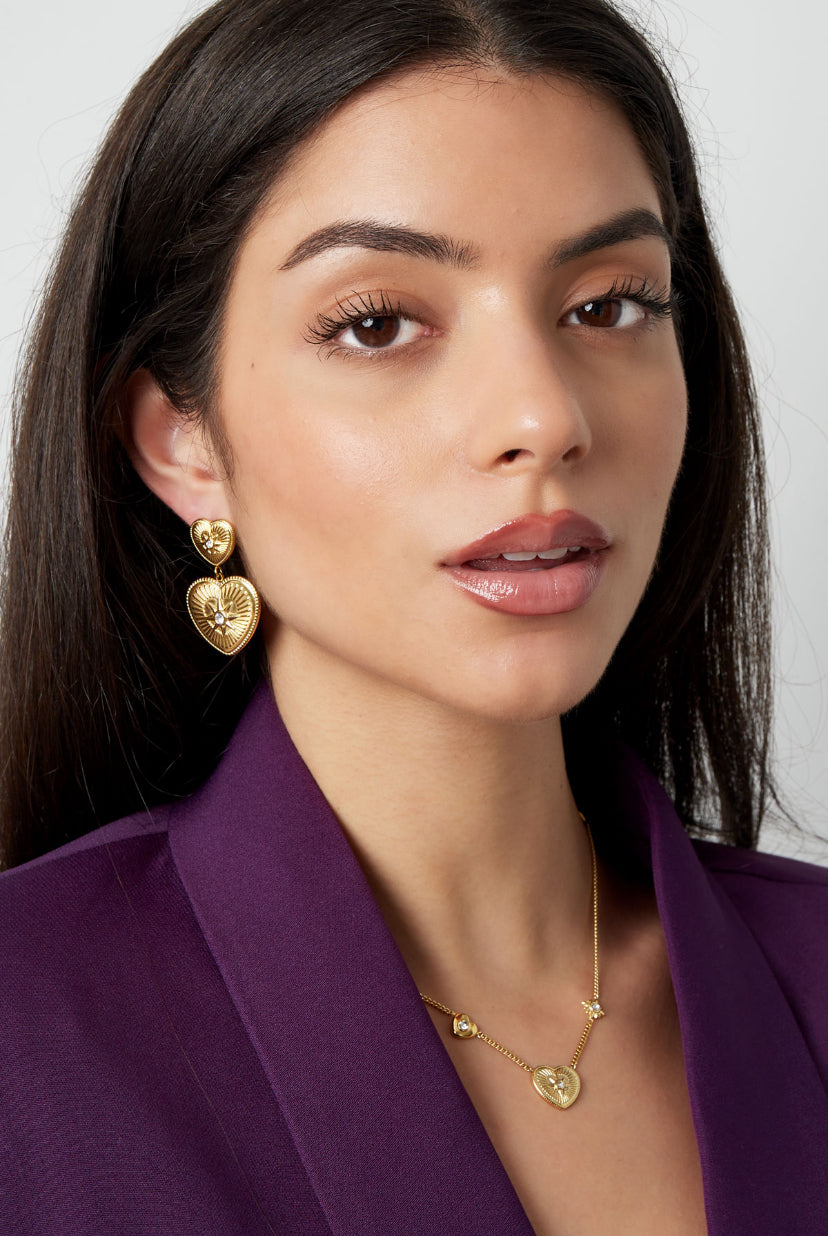 Hartjesketting goudkleurig