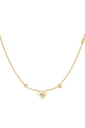 Hart ketting goud wit