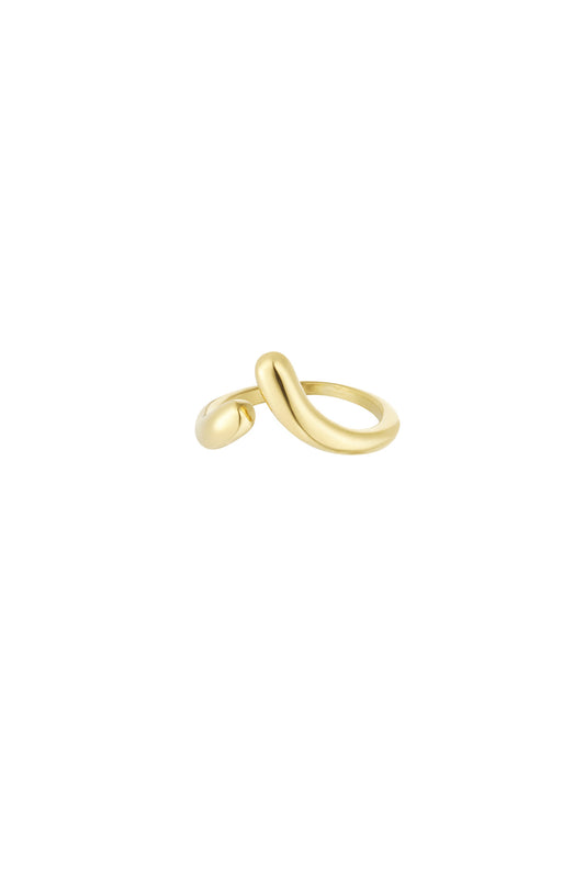 Minimalistische ring gedraaid goud