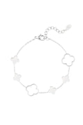 Zilveren armband met klavers