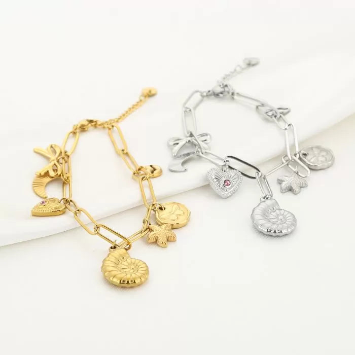 Bedelarmbanden in goudkleurig en zilverkleurig
