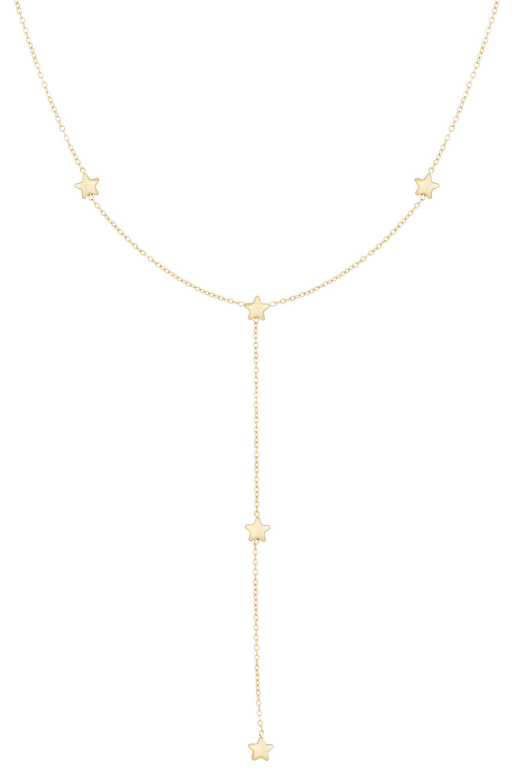 Lange ketting met sterretjes goud