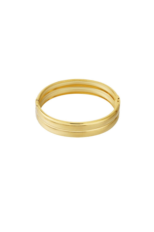 Statement opvallende bangle armband in het goud