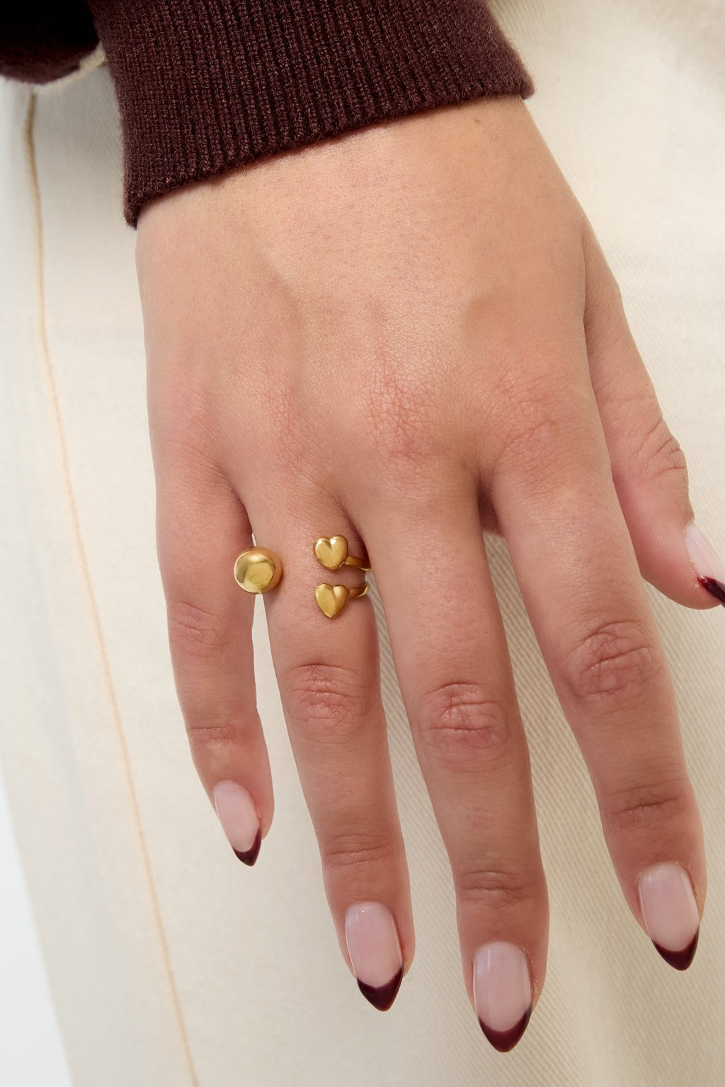 Statement opvallende hartjes ring