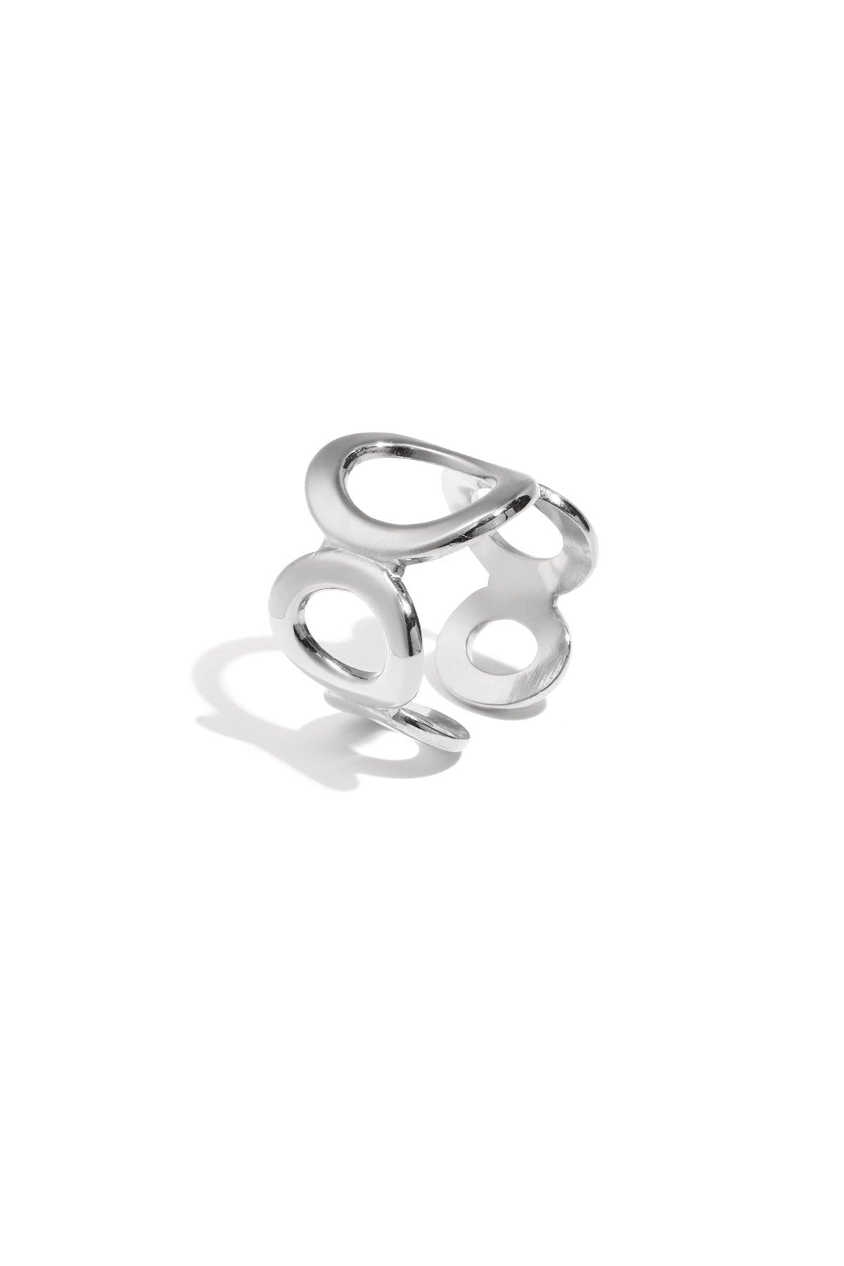 Statement oval ring in het zilver