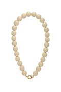 Grote ketting met beige kralen 