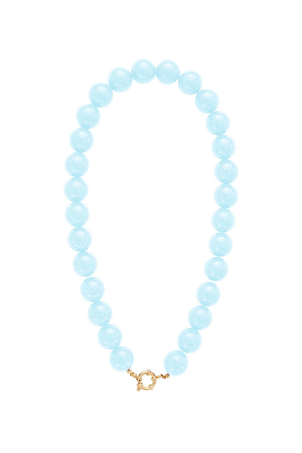 Grote kralenketting met blauwe kleur