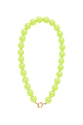 Grote kralenketting met lime groene kralen