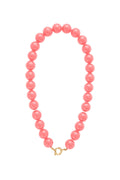 Grote kralenketting met roze kralen