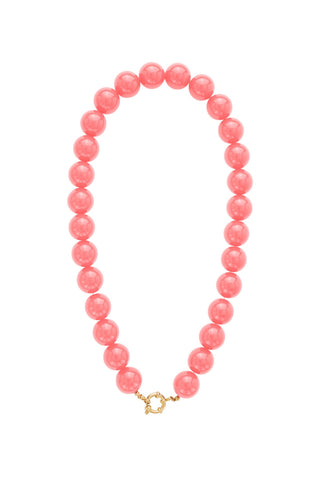 Statement Pop Beaded Necklace - Pink