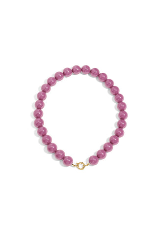 Statement Pop Beaded Necklace - Violet