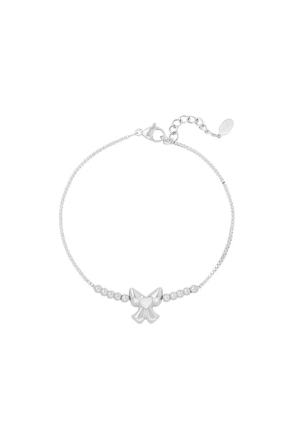 Armband zilver met strikje