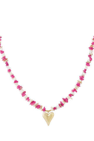 MY HEART PINK KETTING