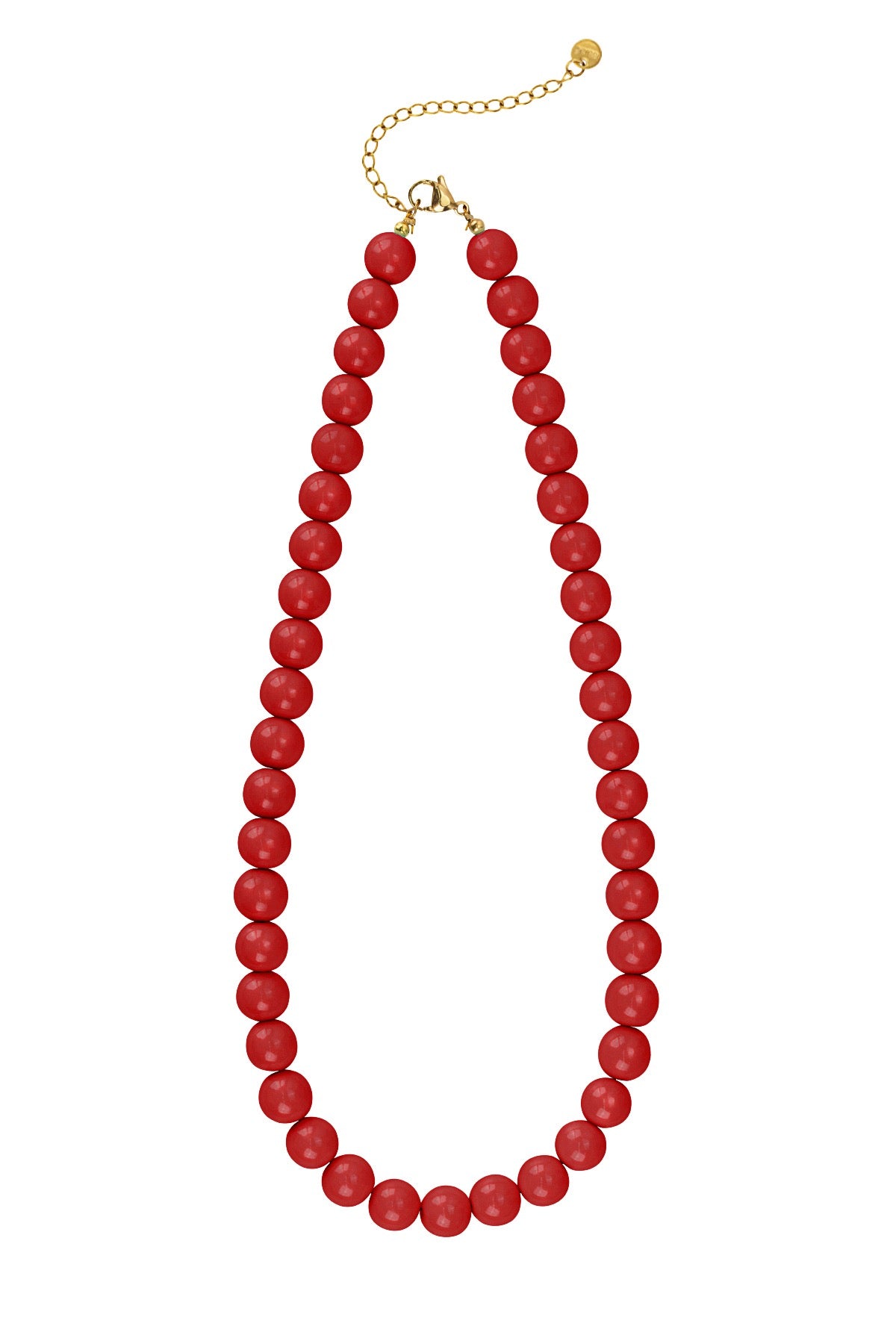 Kralenketting met kleine bordeaux kleur kralen