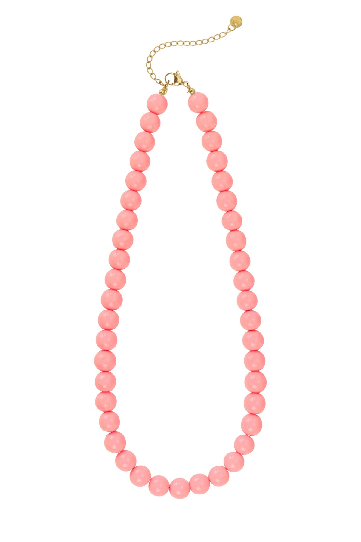 Kralenketting met kleine kralen in zacht roze kleur