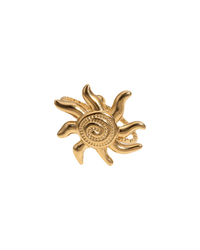 Ring met zonnetje in het goud