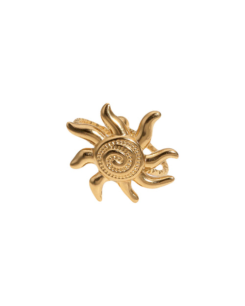 Ring met zonnetje in het goud