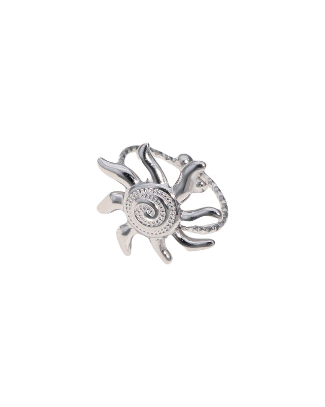 Ring met zonnetje in het zilver