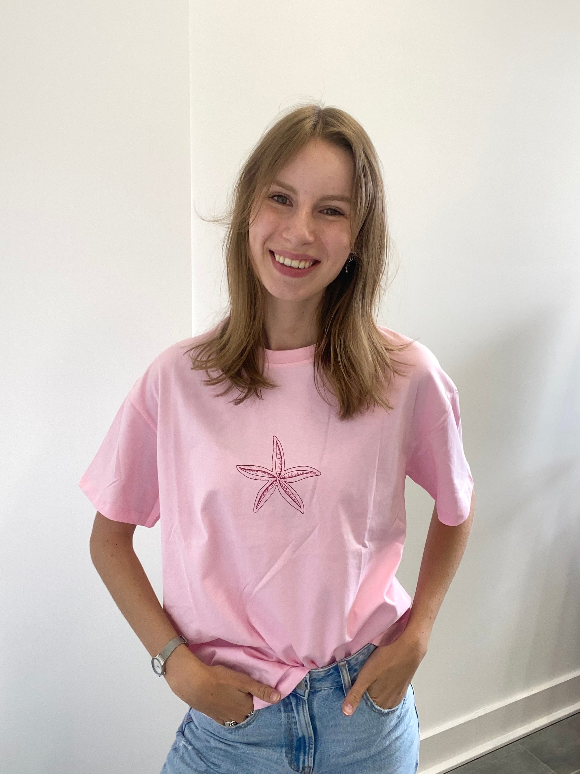 T-shirt met korte mouw en zeester in korte mouw 