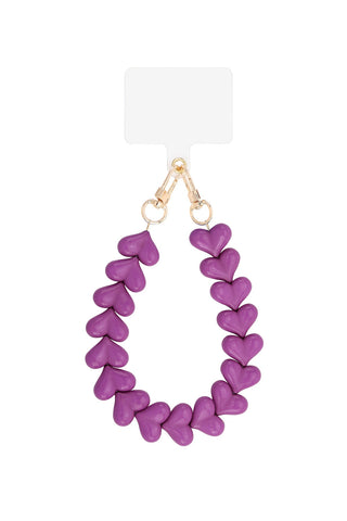 Phonecord Hearts Dark Purple