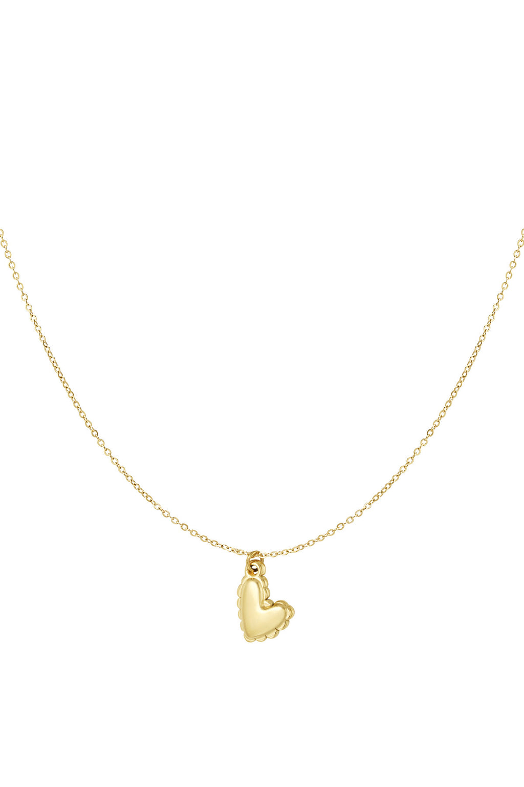 Ketting met kleine hartjes hanger goud